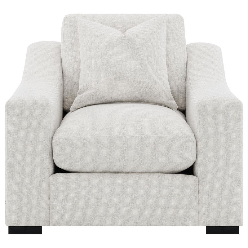 Ashlyn Fabric Upholstered Track Arm Accent Chair Sand - 552093