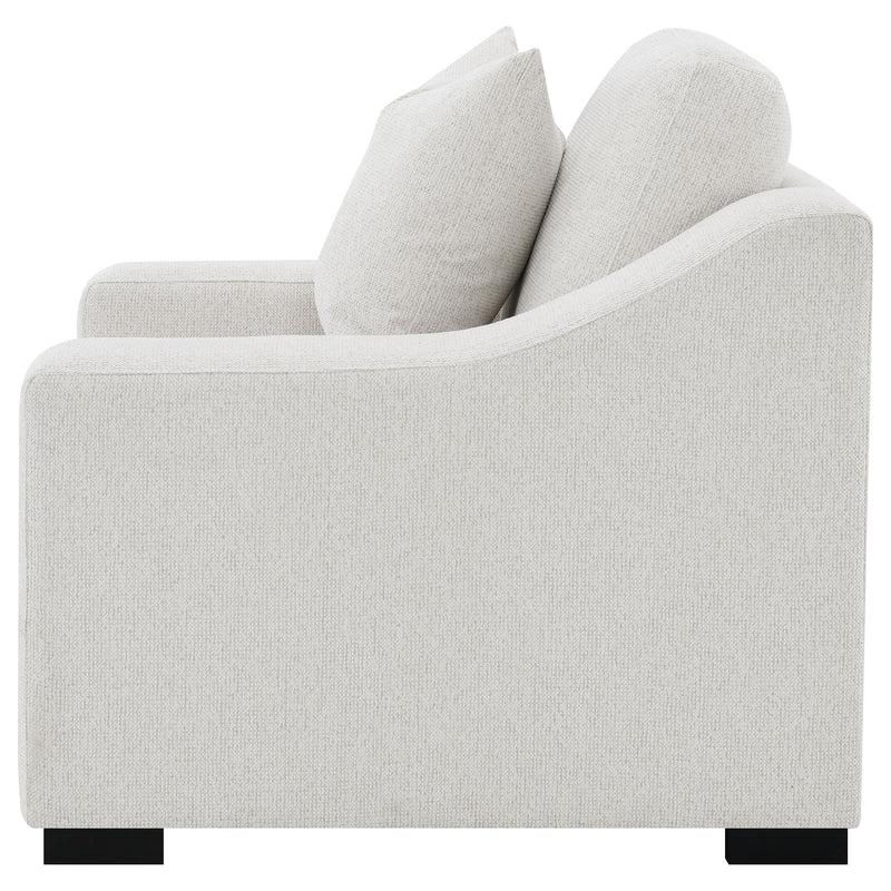 Ashlyn Fabric Upholstered Track Arm Accent Chair Sand - 552093