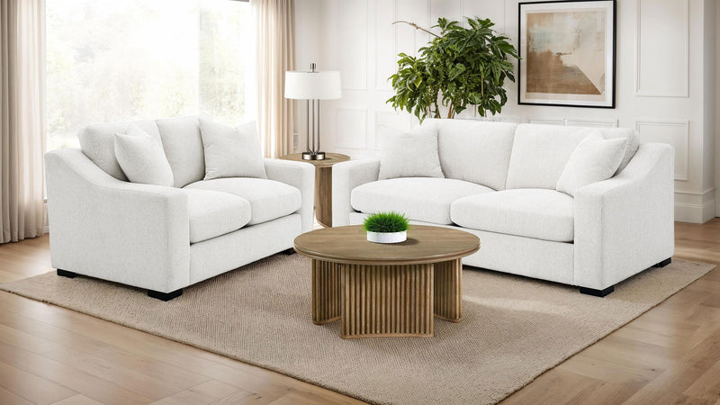 Ashlyn Fabric Upholstered Track Arm Sofa Sand - 552091