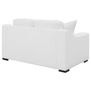 Ashlyn Upholstered Sloped Arm Loveseat White - 509892