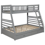 Ashton 2-drawer Wood Twin Over Full Bunk Bed Grey - 460182