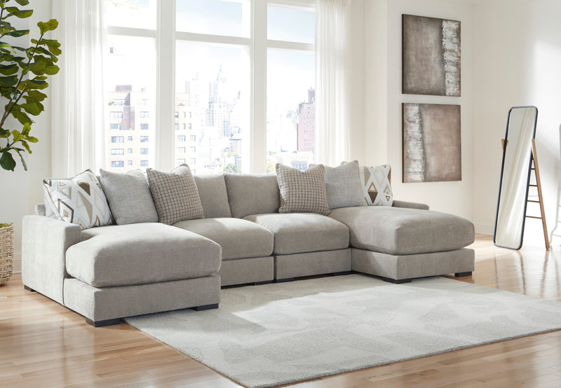 Aslan Court Pebble 4 - Piece Double Chaise Sectional - DMV FurnitureSectional
