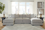 Aslan Court Pebble 4 - Piece Double Chaise Sectional - DMV FurnitureSectional