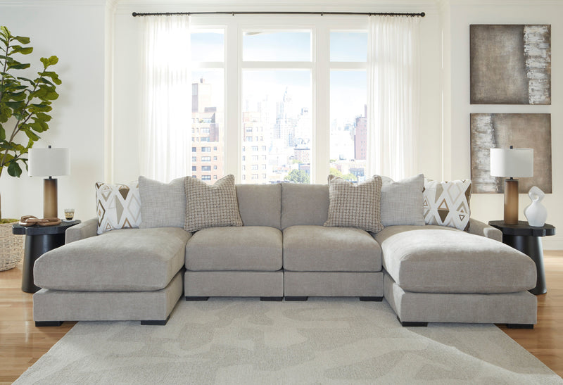 Aslan Court Pebble 4 - Piece Double Chaise Sectional - DMV FurnitureSectional