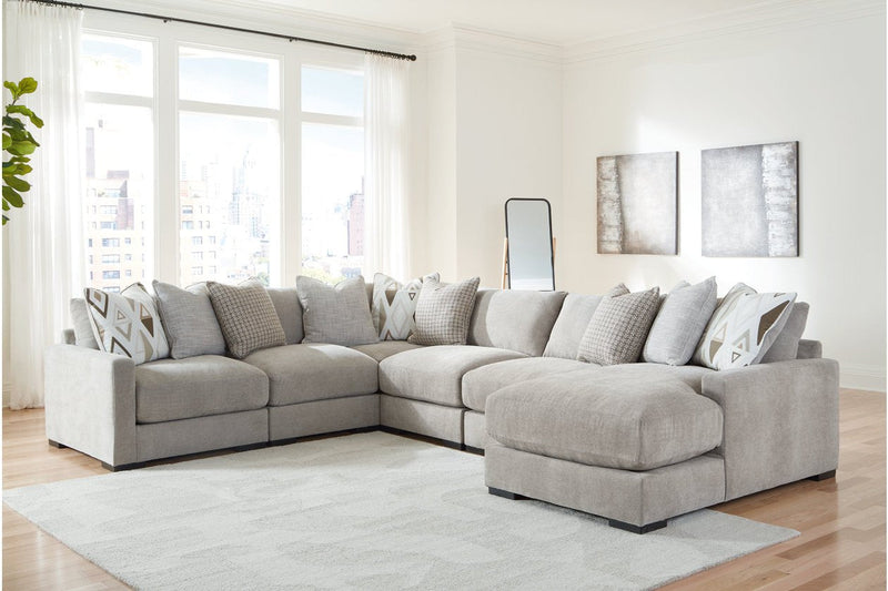 Aslan Court Pebble 6 - Piece RAF Chaise Sectional - DMV FurnitureSectional