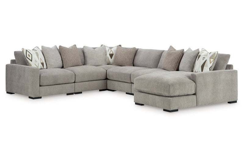 Aslan Court Pebble 6 - Piece RAF Chaise Sectional - DMV FurnitureSectional