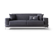 Aspendos 3-pieces (Sofa & Loveseat & Chair) Livingroom Set in Anthracite - 200-ST-ASP-ANKA154-321