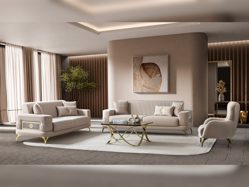 Aspendos Convertible Loveseat in Beige - 200-ST-ASP-ANKA529-2