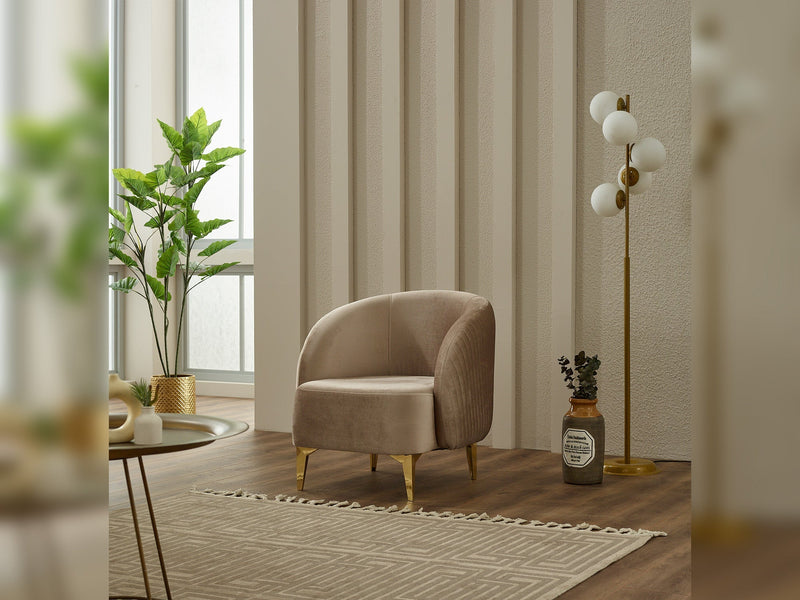 Astera 3-pieces (Sofa & Loveseat & Chair) Livingroom in Grey - 200-SIM-AST-VELVET412-321