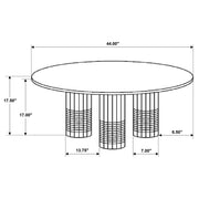 Astoria Round Genuine Marble Coffee Table White - 709668