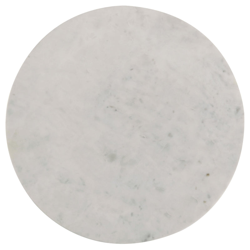Astoria Round Genuine Marble Side End Table White - 709667