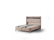 Asya Storage Bed With Headboard - Twin in Brown - 200-ELIF-ASY-90-EY390-SB