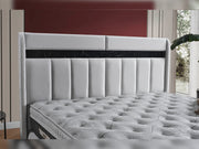 Asya Storage Bed With Headboard - Twin in Grey - 200-ELIF-ASY-90-EY393-SB