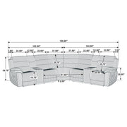 Atkinson Upholstered Reclining Sectional Sofa Black - 601520