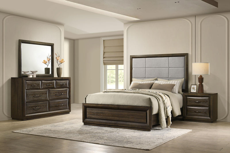 Atlas 4-piece Eastern King Bedroom Set Dark Oak - 215971KE-S4