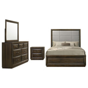 Atlas 4-piece Eastern King Bedroom Set Dark Oak - 215971KE-S4