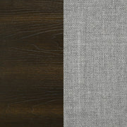 Atlas 63-inch Eastern King Upholstered Panel Bed Grey and Dark Oak - 215971KE