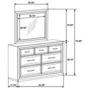 Atlas 7-drawer Bedroom Dresser and Mirror Set Dark Oak - 215973M