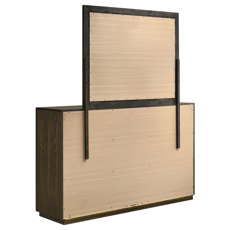 Atlas 7-drawer Bedroom Dresser and Mirror Set Dark Oak - 215973M