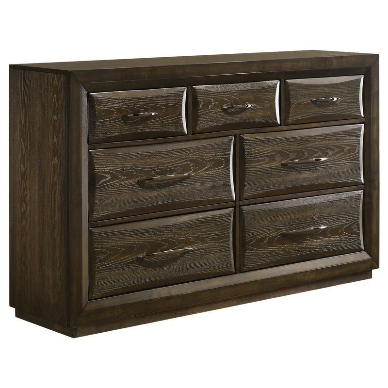 Atlas 7-drawer Bedroom Dresser Cabinet Dark Oak - 215973