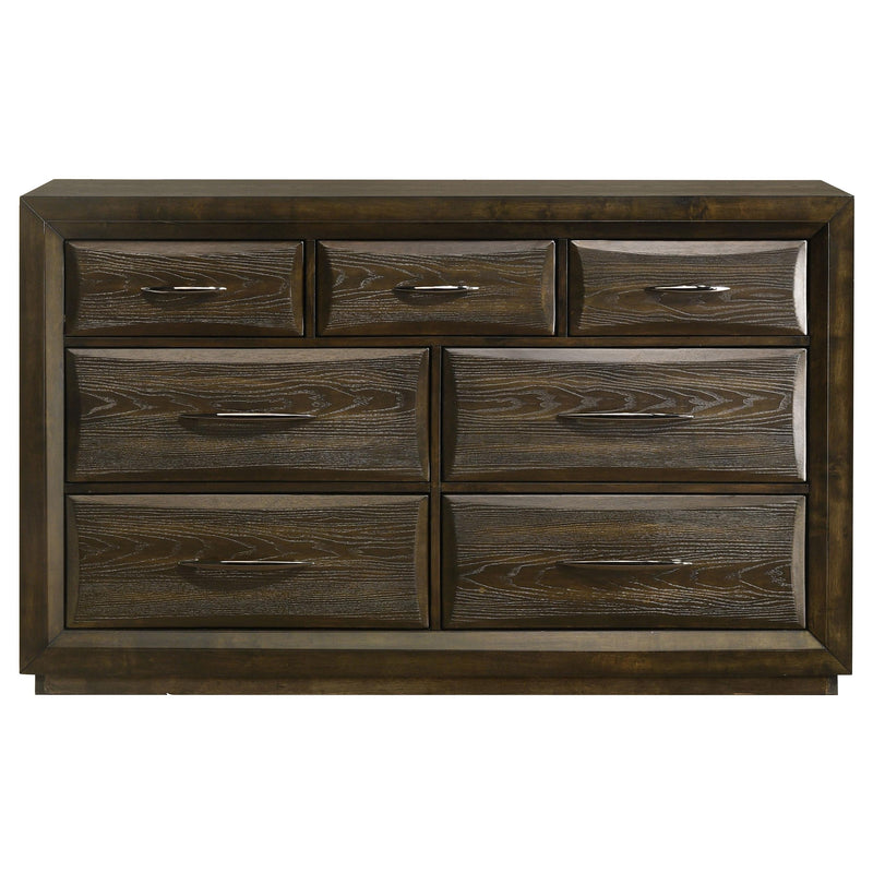 Atlas 7-drawer Bedroom Dresser Cabinet Dark Oak - 215973
