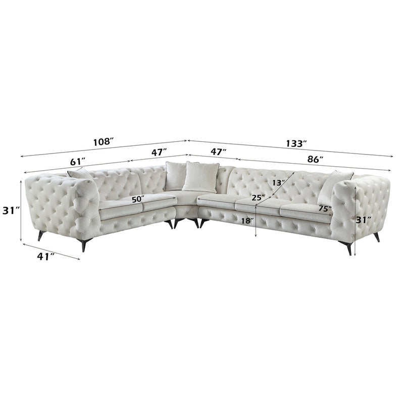 Atronia Sectional Sofa W/4 Pillows - LV01160