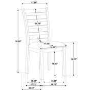 Atwood Wood Dining Side Chair Upholstered Seat Warm Brown - 121762