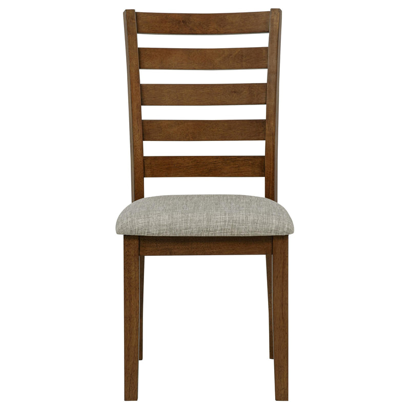 Atwood Wood Dining Side Chair Upholstered Seat Warm Brown - 121762