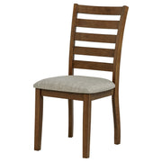 Atwood Wood Dining Side Chair Upholstered Seat Warm Brown - 121762