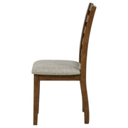 Atwood Wood Dining Side Chair Upholstered Seat Warm Brown - 121762