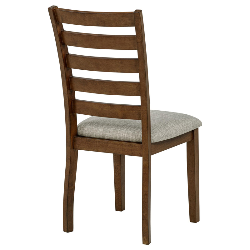 Atwood Wood Dining Side Chair Upholstered Seat Warm Brown - 121762