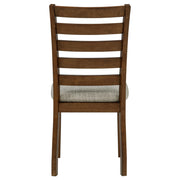 Atwood Wood Dining Side Chair Upholstered Seat Warm Brown - 121762