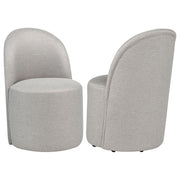 Aubrey Upholstered Barrel Dining Side Chair Beige (Set of 2) - 107062BEI