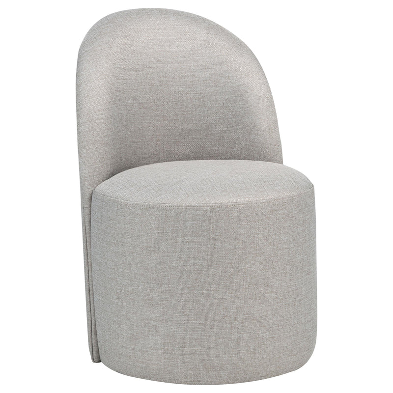 Aubrey Upholstered Barrel Dining Side Chair Beige (Set of 2) - 107062BEI