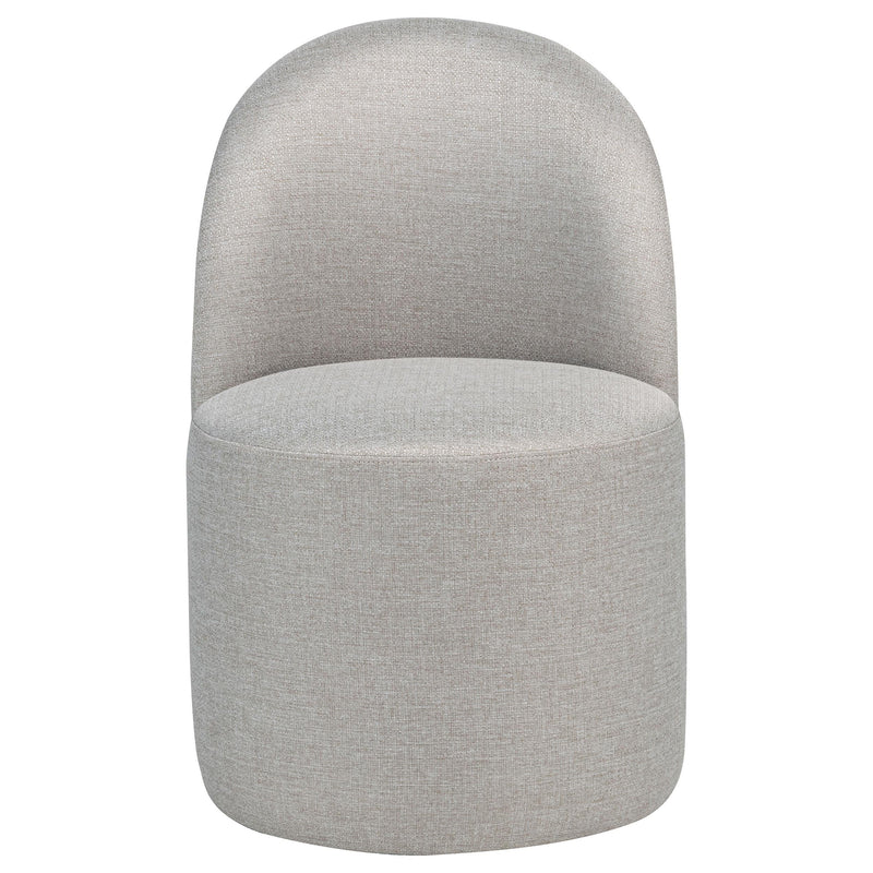 Aubrey Upholstered Barrel Dining Side Chair Beige (Set of 2) - 107062BEI