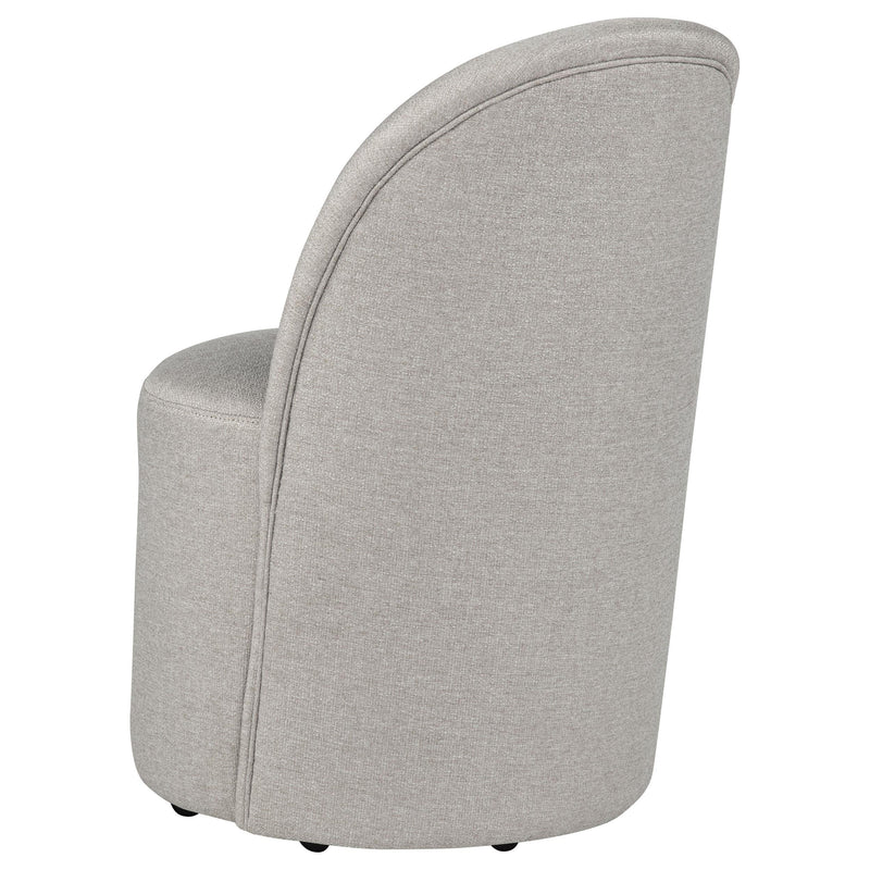 Aubrey Upholstered Barrel Dining Side Chair Beige (Set of 2) - 107062BEI