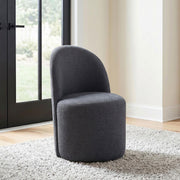 Aubrey Upholstered Barrel Dining Side Chair Charcoal (Set of 2) - 107062CHAR