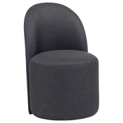 Aubrey Upholstered Barrel Dining Side Chair Charcoal (Set of 2) - 107062CHAR