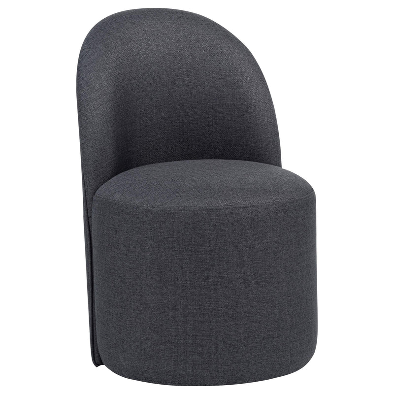 Aubrey Upholstered Barrel Dining Side Chair Charcoal (Set of 2) - 107062CHAR