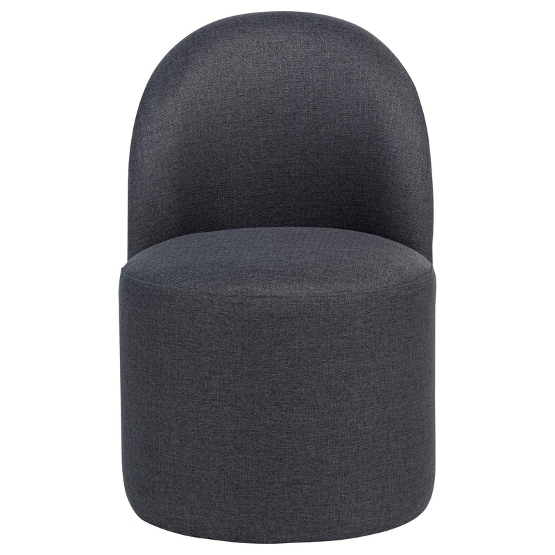 Aubrey Upholstered Barrel Dining Side Chair Charcoal (Set of 2) - 107062CHAR
