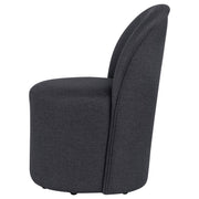 Aubrey Upholstered Barrel Dining Side Chair Charcoal (Set of 2) - 107062CHAR