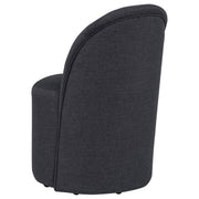 Aubrey Upholstered Barrel Dining Side Chair Charcoal (Set of 2) - 107062CHAR