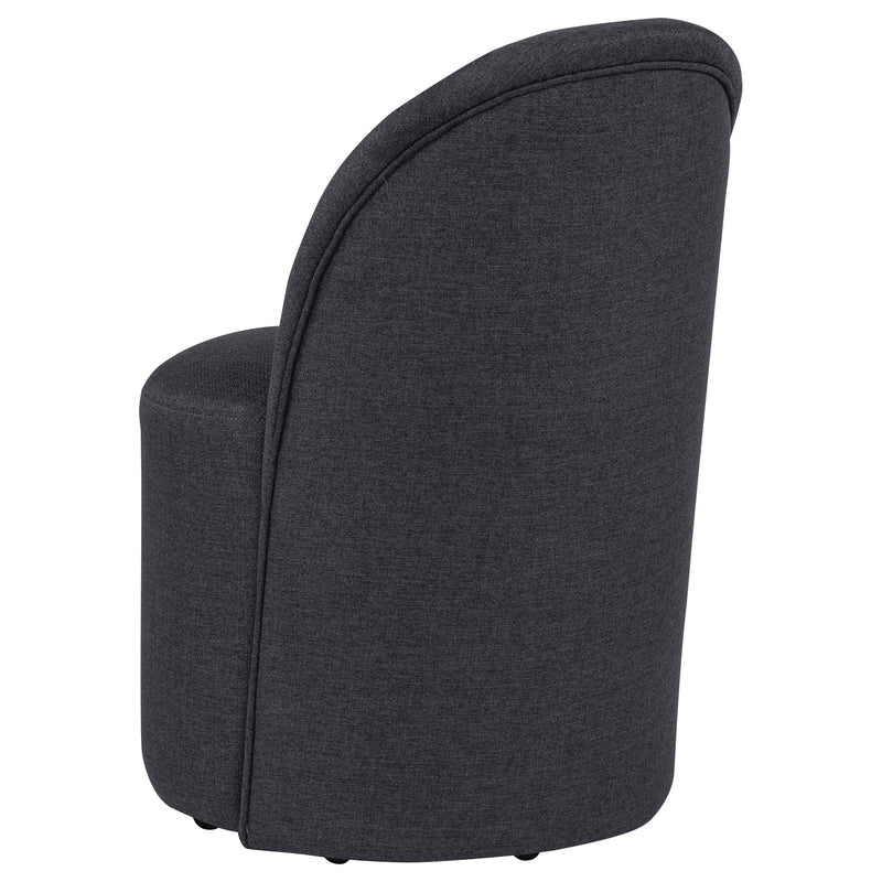Aubrey Upholstered Barrel Dining Side Chair Charcoal (Set of 2) - 107062CHAR