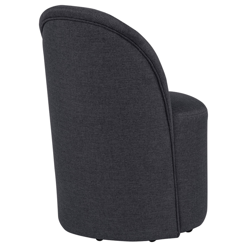 Aubrey Upholstered Barrel Dining Side Chair Charcoal (Set of 2) - 107062CHAR