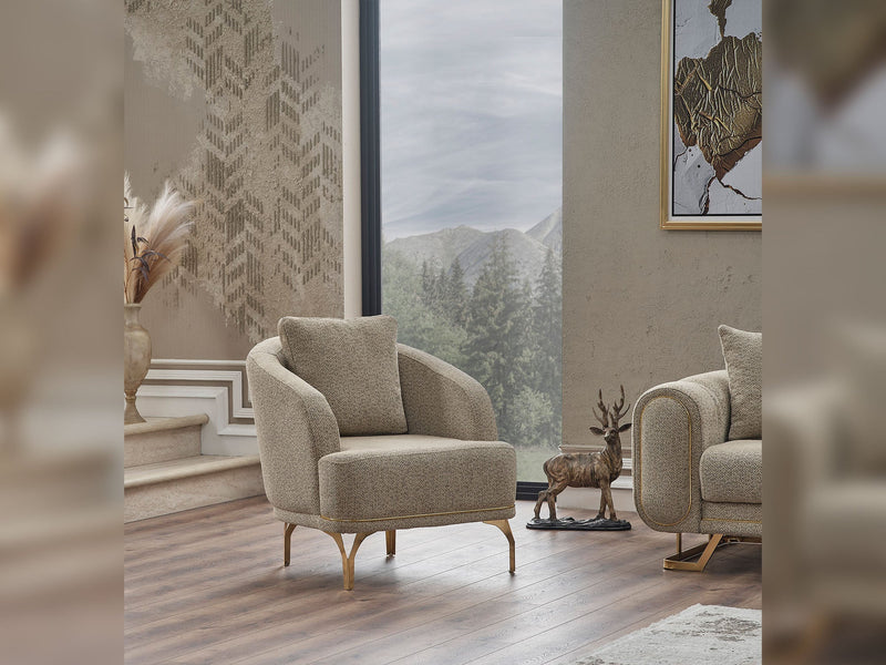 Aura Chair in Beige - 200-SER-AUR-PINAR07-B