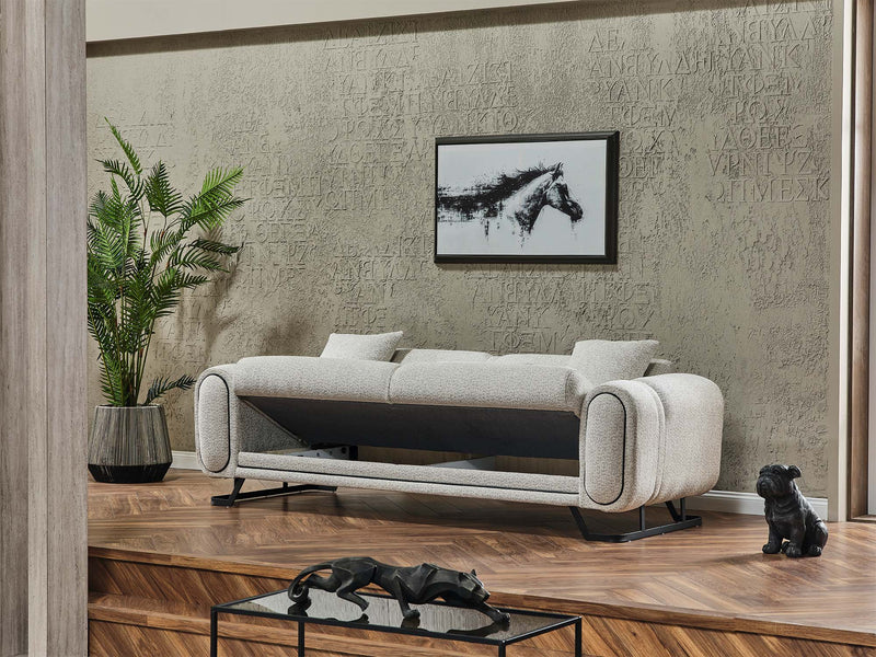 Aura Convertible Loveseat in Beige - 200-SER-AUR-PINAR07-2