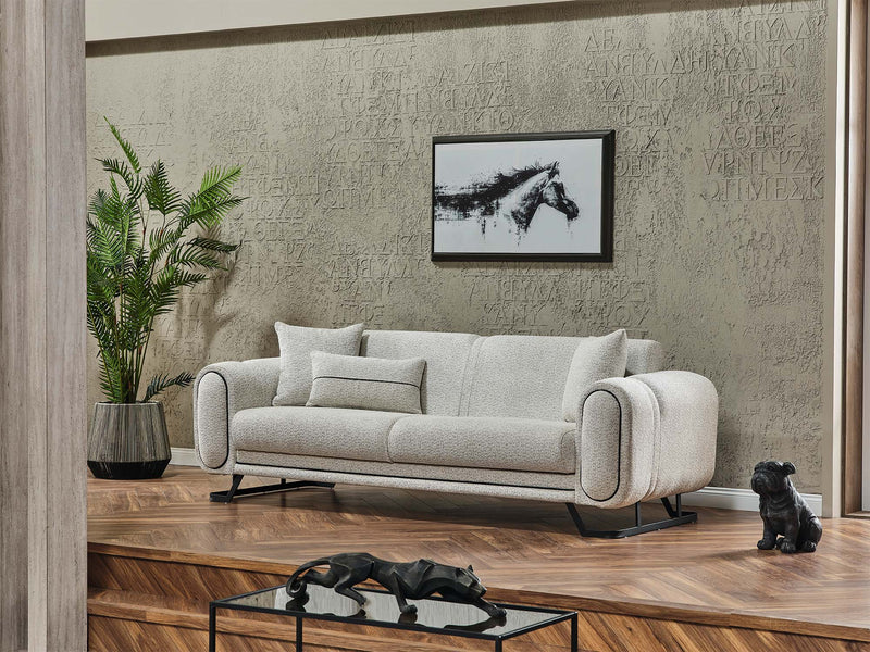 Aura Convertible Sofa in Light Grey - 200-SER-AUR-PINAR21-3