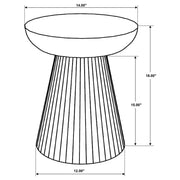 Aureo Round Solid Wood Accent Side Table Wild Honey - 931155