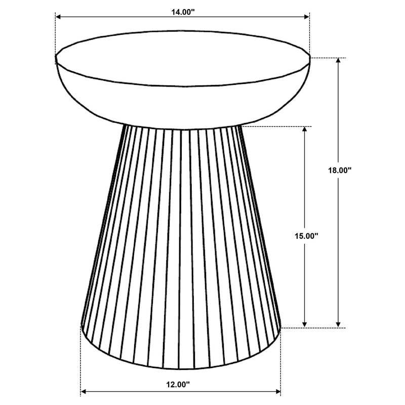 Aureo Round Solid Wood Accent Side Table Wild Honey - 931155