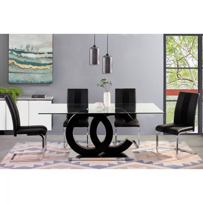 Aurora Black Dining Set - DMV FurnitureDining Room Set